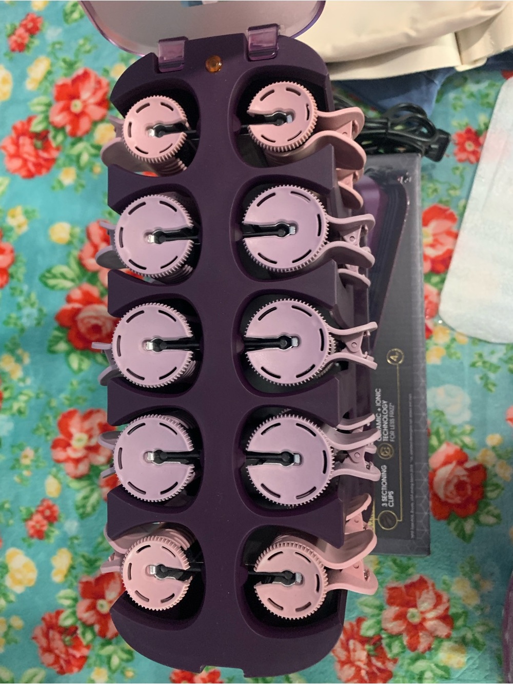 Remington Pro Thermaluxe Heated Roller Set - Pink and Purple - Picture 3 of 8